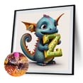 thumbnail image 2 of Pintura de diamante 5D DIY taladro redondo completo dinosaurio letra Z decoración del hogar (NH3143) FLhrweasw Nuevo, 2 of 9