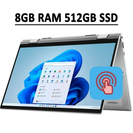 Dell Inspiron 13 7000 7306 2-in-1 Laptop Computer 13.3" FHD Touchscreen 11th Gen Intel Quad-Core i5-1135G7 8GB RAM 512GB SSD Backlit Keyboard Fingerprint Reader WiFi6 Thunderbolt Win10 Silver