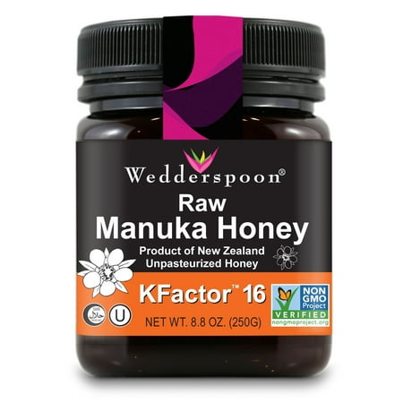 Wedderspoon 100% Raw Premium Manuka Honey KFactor 16+, 8.8 (Best Manuka Honey On The Market)