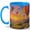 Blue, variant on Hot Air Balloon Sunset 11oz Ceramic Mug, Colorful Travel Landscape Coffee Cup