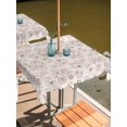thumbnail image 2 of Outdoor Tablecloth with Umbrella Hole for Patio/Picnic/Party/Camping, Botanical Flowers Waterproof Table Cloth Square Cover Washable, Country Vintage Red Floral Leaves (54"x 54"), 2 of 8