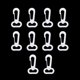 thumbnail image 4 of 10 Piezas de Accesorios de Joyería de Bricolaje Cierres de Langosta de Resina Ganchos de Garra Blanco / Negro Baoblaze Cierres de langosta, 4 of 8