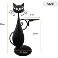 thumbnail image 2 of Candelabro de escritorio rústico con diseño de gato negro, bonito regalo de decoración, 2 of 3