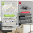 thumbnail image 3 of Electric Fans 20inch Modern Leafless Ceiling Fan with Remote Control Removable and Washable, Reversible Motor,Ceiling Fans, 3 of 8