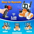 thumbnail image 5 of HopeRock Robot Toy for Kids 2-6, 2.4GHz Remote Control Robot with Infrared Tracking, Music & LED Eyes, Movable Arm , Electronic Toys Christmas Birthday Gift for Boys & Girls Ages 3-6., 5 of 7