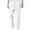 hgg436-White, variant on Men's Solid Color Rivet Detail Pants Loose Fit with Pockets Drawstring and Elastic Waist Edgy Street Style Long Trousers,XXXL,White