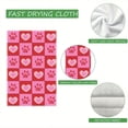 thumbnail image 5 of 2 Pcs Kitchen Towels Dishcloth Dish Towels Kitchen Towels Holiday Tea Towels Hand Towels for Kitchen Bathroom Housewarming Gifts Home Decoration 24 x 16 Inches (Red Hearts With Paw Prints), 5 of 5
