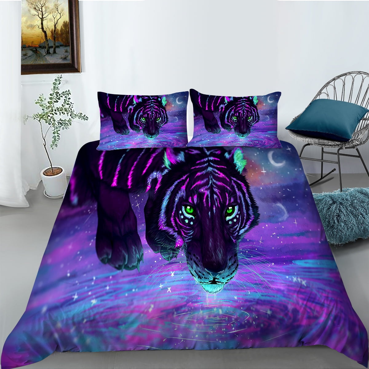 Tiger Bedding Cover Set 3D Home Decor Polyester Duvet Cover Luxury Home