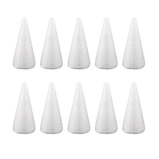 8-Pack Foam Cones (4X9.7in), Polystyrene Cone Shaped Foam,Foam Tree Cones,  for Arts and Crafts,Christmas Tree, School, Wedding, Birthday, DIY Home