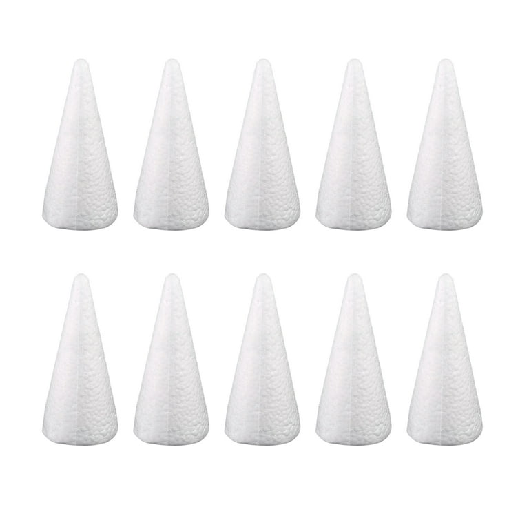 Amosfun White Foam Cones Arts and Crafts Cone Shaped Foams Craft