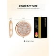 thumbnail image 2 of Compact Mirror for Purse, Pack of 24 Double-Sided 1X/2X Magnifying Round Metal Pocket Makeup Mirrors(Rose Gold, Mix Diamond), 2 of 6