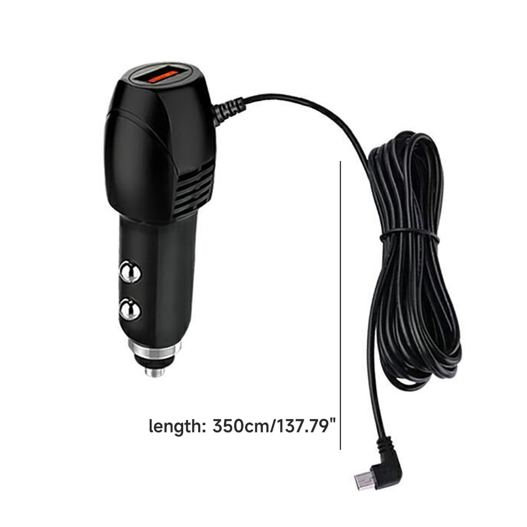 SIEYIO USB and Mini USB Car Charger for GPS and Dash Cam 5V 2A for 12V-36V Input