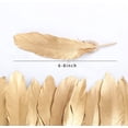 thumbnail image 3 of 80 Pieces Gold Feathers for Craft Wedding Home Party Decorations, 6-8 Inches Gold Craft Feathers, 3 of 7