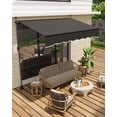 thumbnail image 3 of DSstyles Auvent Rétractable Pare-Soleil Abri, Auvents à Hauteur et Angle Réglables pour Maison Rétractable, Auvent Rétractable Manuel pour Terrasse Balcon, Noir, 3 of 8