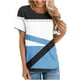 thumbnail image 1 of Tops de Hombro Frío para Mujeres Hombro Impreso Casual Insertado Cuello Redondo de Manga Corta, Moda Superior, 1 of 4