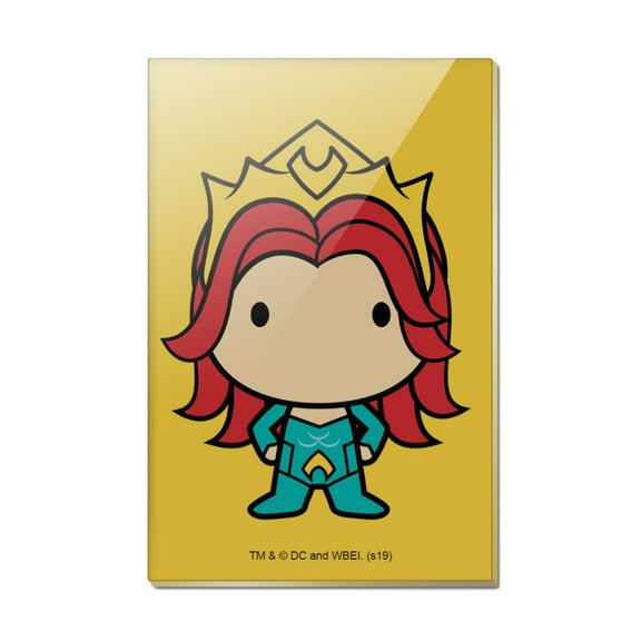 Aquaman Movie Mera Chibi Character Rectangle Acrylic Fridge Refrigerator Magnet