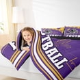 thumbnail image 4 of jejeloiu Boys Ball Game Twin Comforter Sets,Purple Football Helmet Bedding Set For Rugby Gamer Reversible 2pcs, 4 of 8