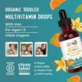 thumbnail image 3 of MaryRuth's Organic Toddler Multivitamin Liquid Drops with Iron Orange Vanilla Vegan, Non-GMO 2 fl oz / 60 ml Overall Wellness, 3 of 10