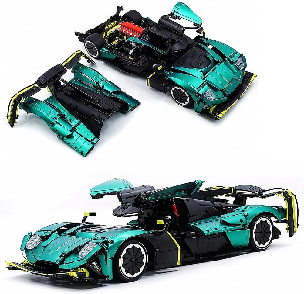 Sports Car Building Set, 1:8 Scale Hybrid Hypercar Model Kit for Adults to Build, Collectible Race Toy for Home or Office Décor, Racing Gift for Car Lover and Motorsport Fans