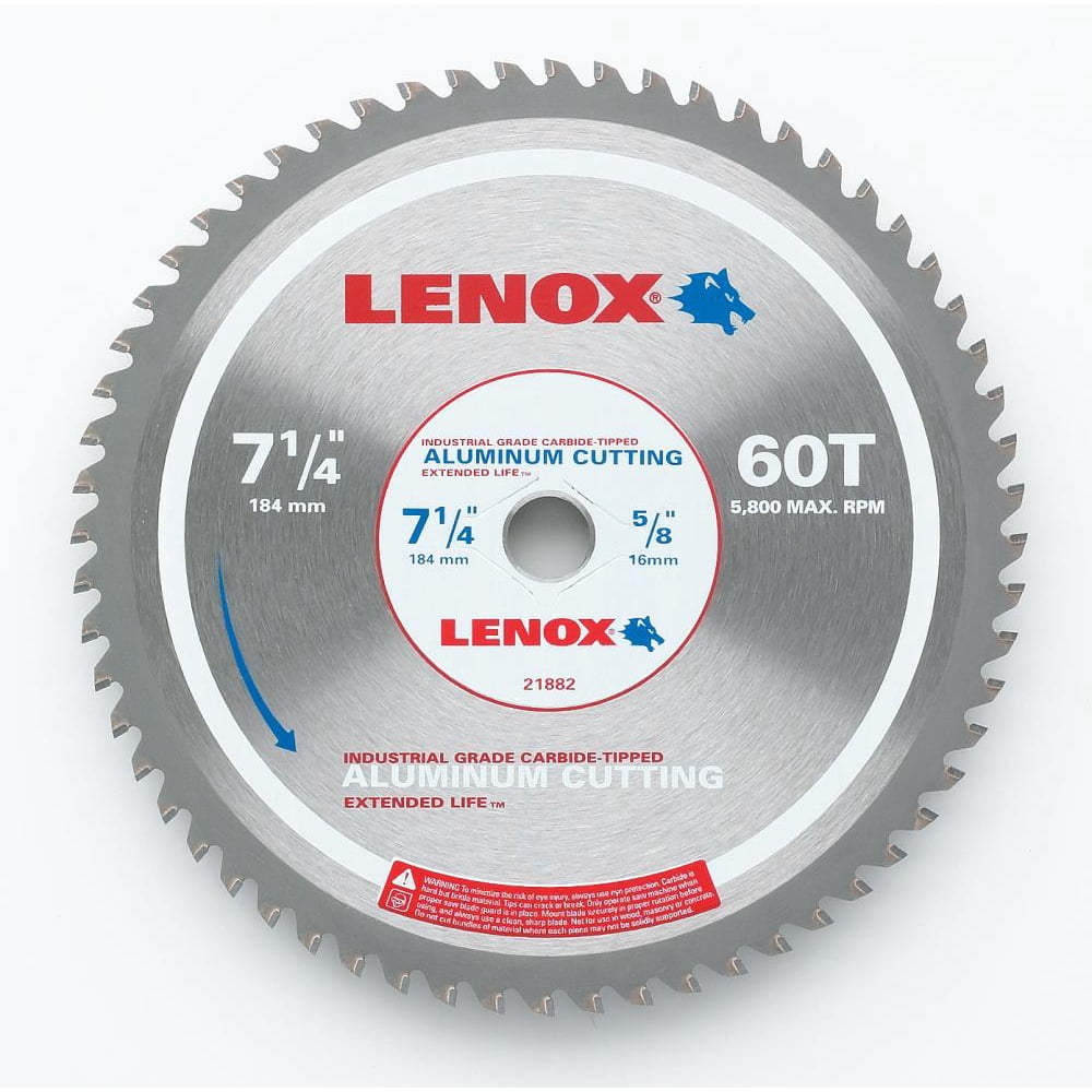 Lenox21882 71/4 In. 60TPI Aluminum Circular Saw Blade