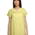 thumbnail image 2 of Moomaya Solid WoMen's Cotton Nightwear Short Sleeve Sleepwear Nightdress, 2 of 6