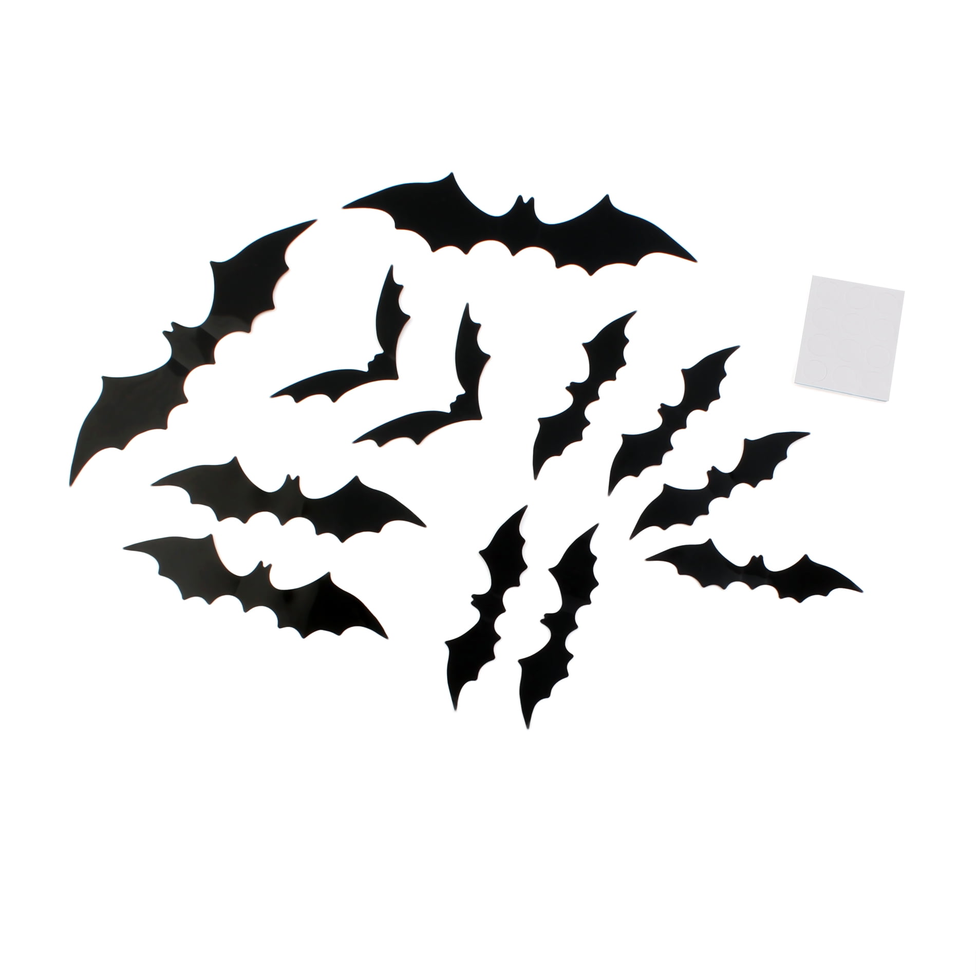 12Pcs Black Red 3D DIY PVC Bat Wall Sticker Decal Halloween Festival Decoration 