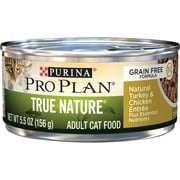 (24 Pack) Purina Pro Plan Grain Free Wet Cat Food Pate, Natural Turkey and Chicken Entree, 5.5 oz. Cans