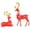 A12, variant on 2Pcs Christmas Reindeer Decor Small Resin Standing Sitting Deer Figurine Mini Reindeer Christmas Table Decoration for Home Indoor Xmas Holiday Small Statue Rustic Table Decor(Red)