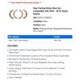 thumbnail image 2 of Rear Parking Brake Shoe Set - Compatible with 2004 - 2010 Toyota Sienna 2005 2006 2007 2008 2009, 2 of 2