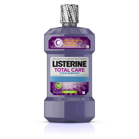 Listerine Total Care Whitening Anticavity Mouthwash, Fresh Mint, 32 fl. (Best Listerine For Braces)