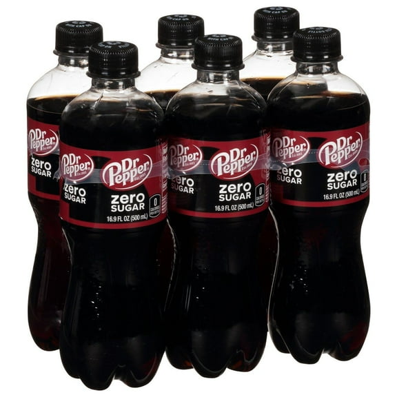 Dr Pepper Zero Sugar Soda .5 L Bottles - 6 pk (Pack of 2)