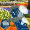 thumbnail image 2 of Long Gardening Gloves for Women Thorn Proof Leather Garden Gloves Breathable Working Gloves for Women Yard Outdoor, 2 of 14