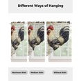 thumbnail image 3 of Vintage Rooster Swag Valances for Windows, Watercolor Black Yellow Farmhouse Animals Rod Pocket Sheer Valances for Windows, Swag Toppers Light Filtering for Kitchen Living Room 2 Panels 36''x36'', 3 of 3