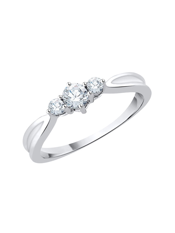 G-H,I2-I3 1//10 cttw, 3 Diamond Wedding Band in Sterling Silver Size-8.25