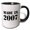 Black/White, variant on 3drose, Made in 2007 - Funny Birthday Birth Year Text - Fun Black Bday Stamp with Year You Were Born - Humor, 11oz Mug