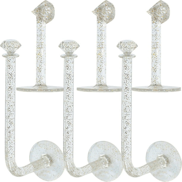 6 piezas de soportes adhesivos para anillos de pelo, accesorios para el cabello, organizador de exhibición de pared, ganchos de pared