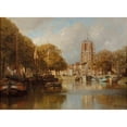 thumbnail image 3 of Johannes Christiaan Karel Klinkenberg 14x11 Black Modern Framed Museum Art Print Titled - A View of Leeuwarden with the Oldenhove, 3 of 5