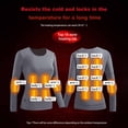thumbnail image 3 of Heated Underwear Set For Women 28 Heating Zones Crew Neck Pullover Elastic Waist Pants Thermal Fall Winter 2 Piece Suit (XL, Gray), 3 of 8