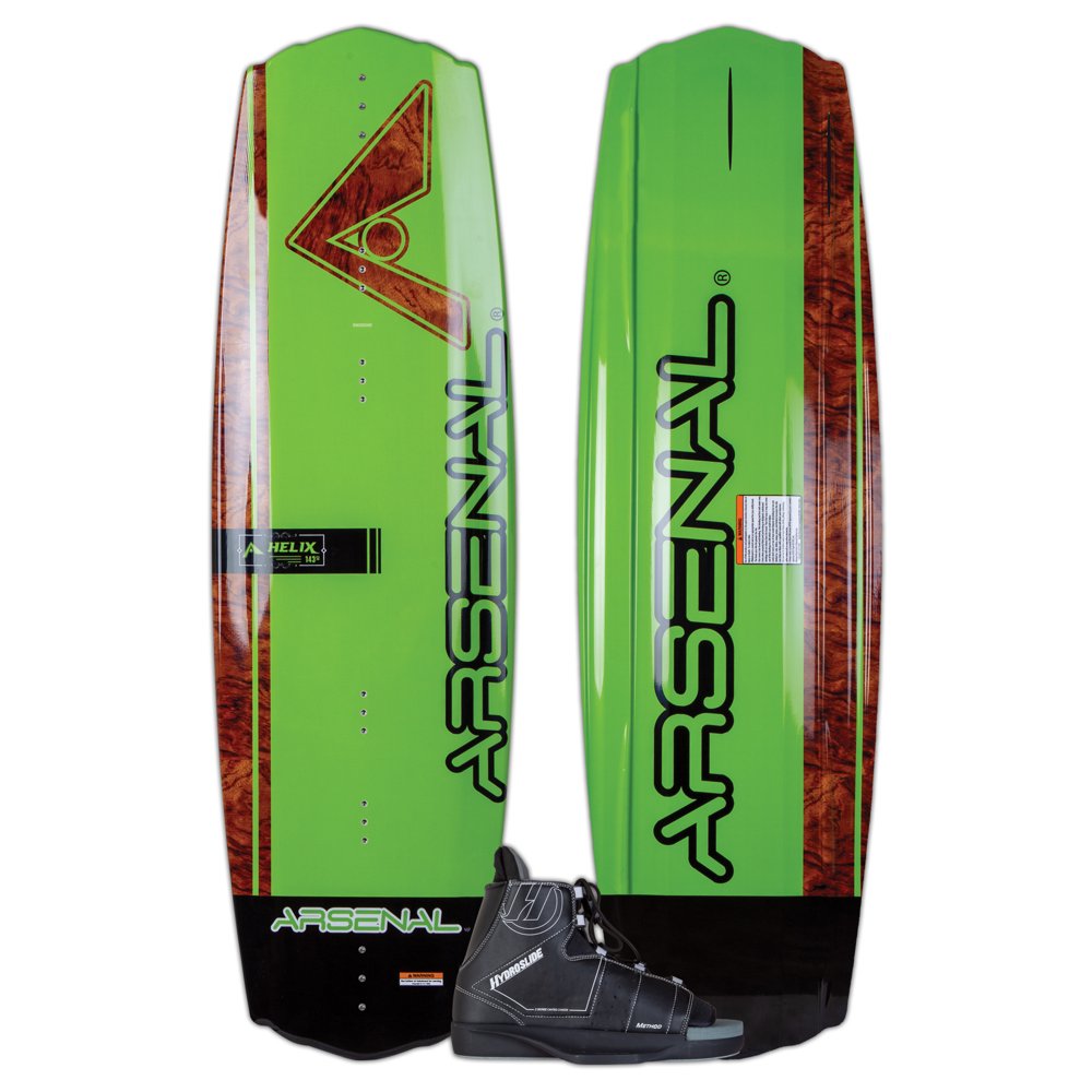 Hydroslide 143 Green Helix Wakeboard w/ Method Bindings