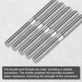thumbnail image 4 of Uxcell 20 Ensembles Vis à Double Extrémité Filetée, M5x45mm Tige de Poussée en Acier Inoxydable Filetage Double Extrémité avec Verrou et Rondelle Plate, 4 of 7