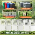 thumbnail image 4 of WLXIANG Outdoor Privacy Fence, 4 Fence Panels Privacy Screen Panels for Outside and Yard, Resin Air Conditioner Lattice Fence for Trash Can (White), 4 of 7