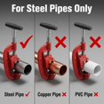 thumbnail image 4 of QWORK Heavy Duty Pipe Cutter, 1/8-inch to 2-inch Steel Pipe Cutter, 4 of 7