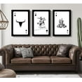 thumbnail image 2 of Western Cowboy Wall Art Rustic Southwestern Canvas Poster Retro Western Aesthetic Pictures Playing Card Prints Longhorn Bull Skull Painting Cactus Wall Decor for Bedroom Living Room Unframed, 2 of 6
