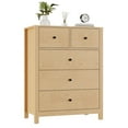 thumbnail image 3 of Commode 5 Tiroirs pour Chambre à Coucher, Commode Moderne Haute avec Tiroirs de Rangement, Commodes en Bois pour Chambre, Entrée, Couloir, Bureau à Domicile, 3 of 8