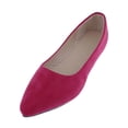 thumbnail image 2 of Mocasines planos Hugo Zapatos planos antideslizantes con punta para mujer Rojo 38, 2 of 10