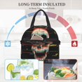 thumbnail image 4 of Disketp Glitch Screaming Skull Lonchera Térmica para Mujer y Hombre, Bolsa de Almuerzo Reutilizable e Impermeable para Trabajo, Viajes y Picnic, 4 of 7