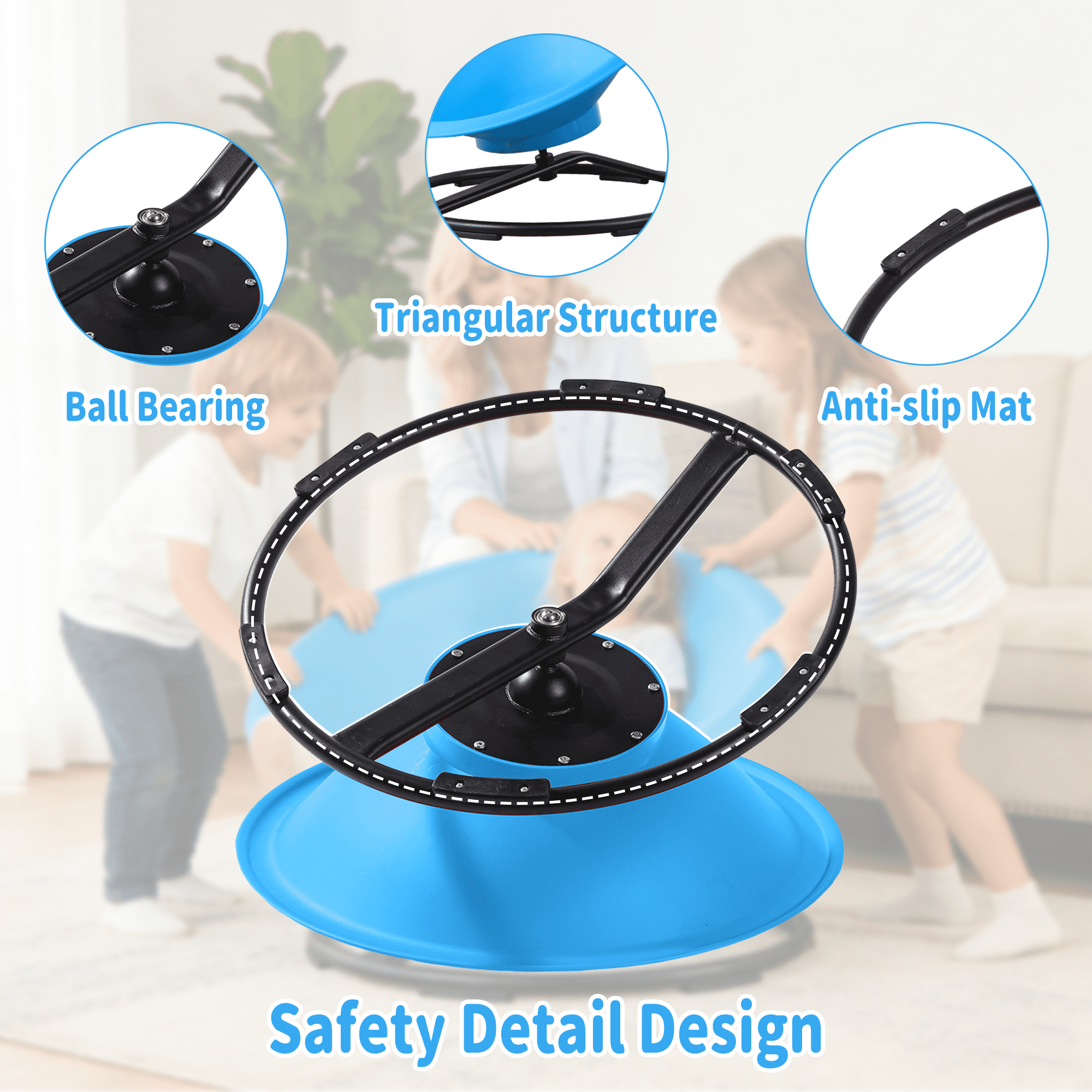 Adult 360° Spinning Sensory Chair, Fun Leisure & Relaxation Swivel Chair, Stress Relief Play Chair, Non-Slip Metal Base, 220 LBS Capacity