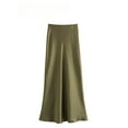thumbnail image 3 of 2025 Y2K Casual Women Long Skirt Spring Elastic High Waisted A-Line Casual Female Satin Skirts High Street Lady Skirts, 3 of 10