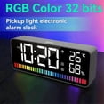 thumbnail image 2 of LED Alarm Clock Spectrum Pickup Electronic Clock Temperature & Humidity & Snooze Function 12/24Hr B, 2 of 4