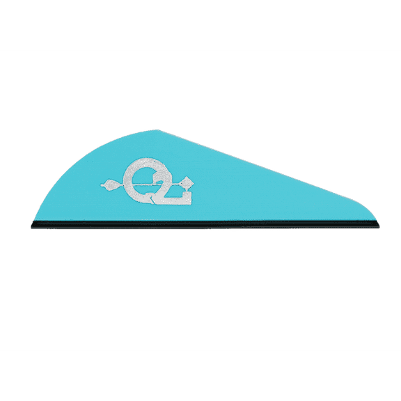 Q2i Rapt‑X Target Vanes with Tri‑Fusion Technology, Premium Arrow Fletching for Archery Arrows, Teal, 36 Pack